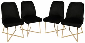 Set de scaune de sufragerie Madrid Black, 4 buc.