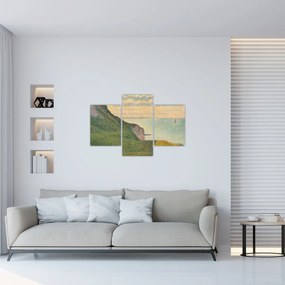 Tablou - Georges Seurat, Seascape at Port-en-Bessin, Normandy, reproducere (90x60 cm)