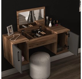 Măsuță de toaletă Lumami 2 (Nuc deschis + antracit) . 1094094