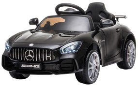 HOMCOM Mașinuță Electrică pentru Copii Mercedes Benz Licențiată 12V Control Manual sau Telecomandă Viteză 3-5km/h Negru | Aosom Romania