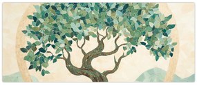 Tablou – Mozaic elegant cu arbore (120x50 cm)