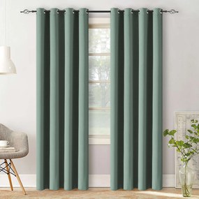 Perdea OXFORD verde-gri 140x250 cm Agatat: Inele metalice