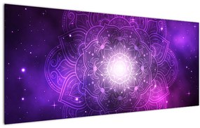 Tablou abstracției violete (120x50 cm)