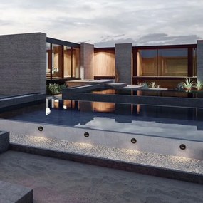 Spot aplicat perete exterior LED 2700K IP65 Toc negru