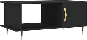 vidaXL Măsuță de cafea, negru, 90x50x40 cm, lemn prelucrat