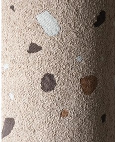 Fotoliu puf pentru copii maro deschis cu tapițerie din țesătură bouclé/cu tapițerie din chenille Terrazzo Square – Wigiwama