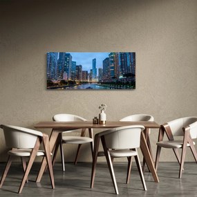 Tablou oraș nocturn (120x50 cm)
