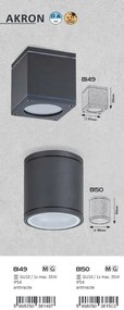 Plafoniera, spot pentru iluminat exterior cu protectie IP44 antracit Akron 8149 RX