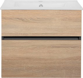 Dulap fără chiuvetă în culoare naturală suspendat cu aspect de lemn de stejar 60x52 cm Wisla – Støraa