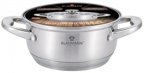 Oala cu capac otel inoxidabil 24 cm Satin Gourmet Line Blaumann BL 3310