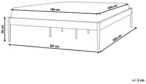 Pat matrimonial 180 cm Victoire (negru) (cu somieră). 1076352