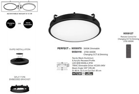 Plafoniera LED incastrabila reglabila PERFECT 80cm negru CCT Dimmable
