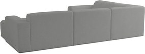 Colțar gri cu tapițerie din stofă bouclé (în formă de "U") Roxy – Scandic