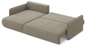 Colțar bej extensibil/cu spațiu de depozitare (cu colț pe partea stângă) Nanea – Makamii