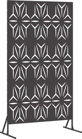 vidaXL Ecran de intimitate Negru 100 x 50 x 180 cm Oțel