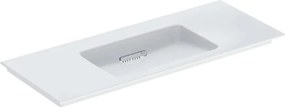 Lavoar pe mobilier Geberit One Slim 120 cm alb cu scurgere speciala