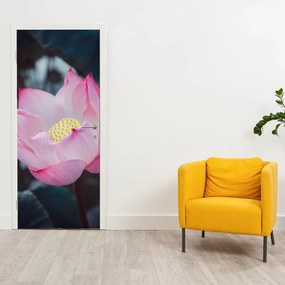 Fototapet pentru ușă - Flori roz (95x205cm)