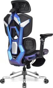 Scaun Ergonomic Premium AirMesh Elite X6D – Cotiere 6D, Suport Lombar Reglabil, Tetieră 4D, Sezut Translatie, Reclinare, Suport Picioare, Mesh, Negru/Colorful