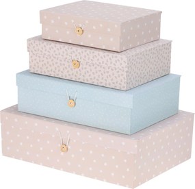 Set cutii de depozitare carton in diverse dimensiuni, 4 buc.