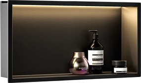 RAFT BAIE INCASTRAT PERETE LED 30x60 black