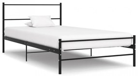 Cadru de pat, negru, 100 x 200 cm, metal