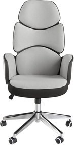 Scaun de birou pivotant design modern Gris-White