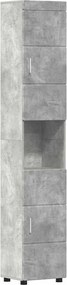 vidaXL Set dulap baie TULUM Gri din beton 37 x 31,5 x 203 cm