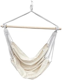 Fotoliu balansoar suspendat 100x130 cm Lean (alb + bej). Promo -64%. 1034274