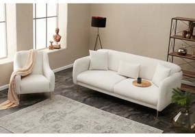 Canapea albă extensibilă 210 cm Simena – Balcab Home