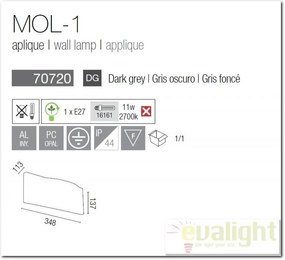 Aplica de perete exterior IP44 Mol-1 70720
