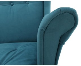 Fotoliu, material textil petrol/fag, RUFINO NEW
