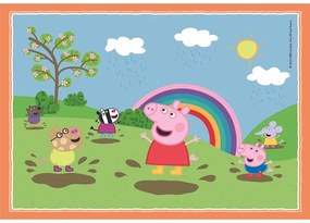 Peppa malac Picnic and School 4 az 1-ben puzzle Clementoni
