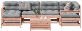 vidaXL Set mobilier de grădină cu perne, 7 piese, lemn masiv douglas