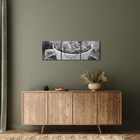 Tablou - O ceașcă de natură (cu ceas) (90x30 cm)