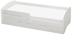 Pat de o persoană 80 cm Carecen (alb) (cu somieră) (cu sp. depozitare). 1116279