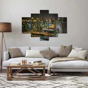 Tablou cu oraș nocturn (150x105 cm)
