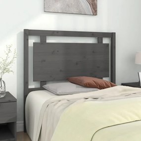 vidaXL Tăblie de pat, gri, 105,5x4x100 cm, lemn masiv de pin
