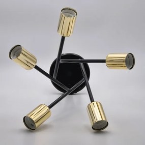 Lustră pe tijă PRIYA 5xE27/15W/230V negru