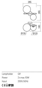 Aplică ROY Redo 01-2778 2xG9/10W/230V