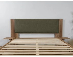 Pat matrimonial verde cu somieră 140x190 cm Lior – Bobochic Paris