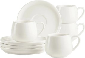 Mäser Set of espresso cups with saucers, 4 pcs TAYA – 110 ml