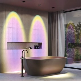 Spot incastrabil LED directionabil IP44 Lens negru 3000K 12W