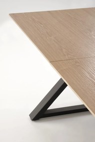 Masa extensibila Henry natur/negru L180-300 cm