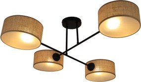 Brilagi - Lustră VIRGO aplicată, 4xE14/40W/230V, bej/negru