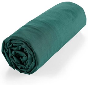 Cearceaf verde din bumbac organic cu elastic 140x190 cm Biolina – douceur d'intérieur