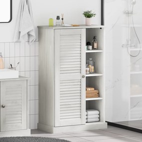 vidaXL Dulap de Baie Alb 68 x 34 x 110 cm Lemn masiv de pin