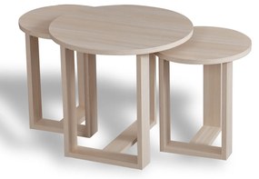 Masă pliantă Mira Oak, 3 buc