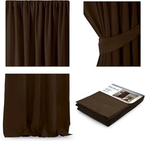Draperie AmeliaHome Pleat, 140 x 270 cm, maro