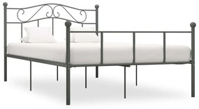 vidaXL Cadru de pat, gri, 160 x 200 cm, metal