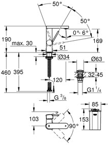 GROHE 23958003 - Baterie PLUS, mărime M, crom lucios